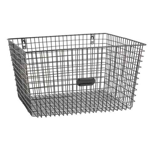 Black Metal Wire Wall Basket, Medium