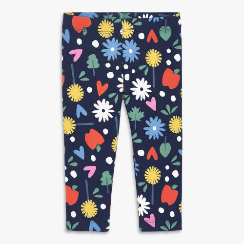 Baby legging - Navy / garden party / 6-12