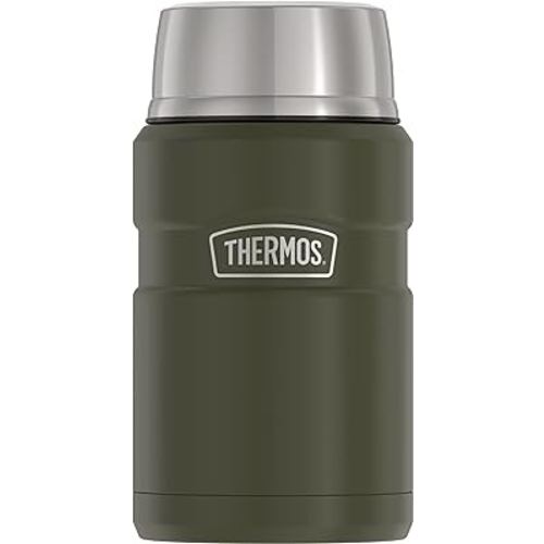 THERMOS Stainless King Vacuum-Insulated Food Jar, 24 Ounce, Army Green