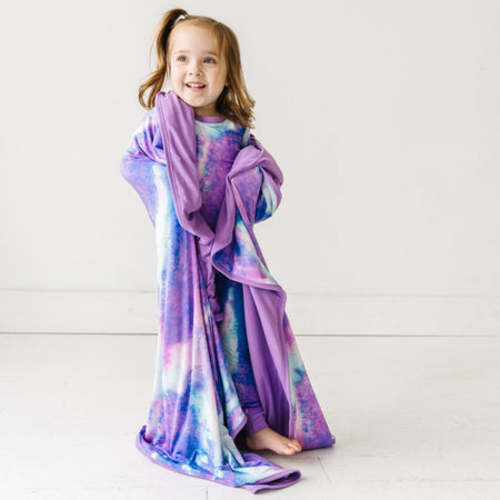 Purple Watercolor Large Cloud Blanket®