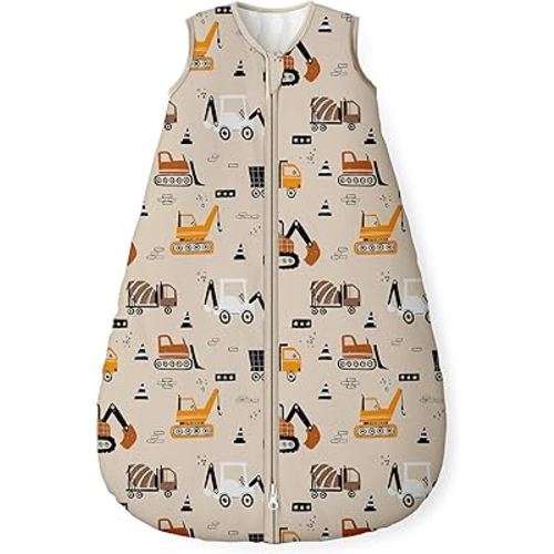 Yoofoss Baby Sleep Sack 6-12 Months, 1.5 Tog Baby Wearable Blanket with 2-Way Zipper, 100% Cotton Organic Fabric Winter Infant Sleeping Sack, Warm Soft Comfy