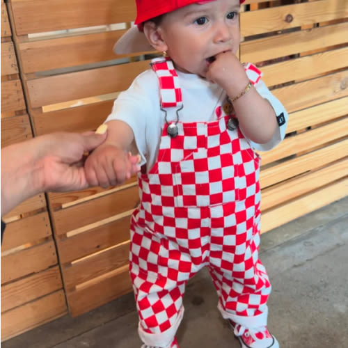 Little Trouble Checkered Overalls | Little Trouble