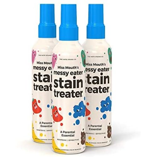 Hate Stains Co. Stain Remover for Clothes - Non-Toxic Laundry Stain Remover Spray for Baby & Kids - Messy Eater Spot Cleaner for Clothing, Fabric, Carpet (120ml, 4 oz Spray Bottles, 3 Pack)