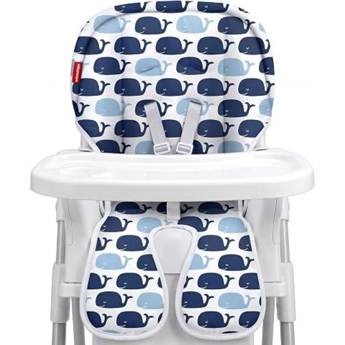 Mamatepe Baby High Chair Cover Replacement, Blue Whale