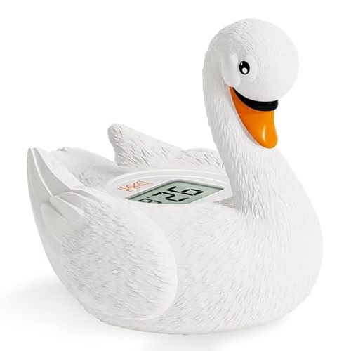 b&h Baby Bath Thermometer, Swan Digital Infant Bathtub Thermometer - Reliable Temperature Readings - Easy to Read Screen - Waterproof, Safe Floats in Water Toy, Newborn Must Haves
