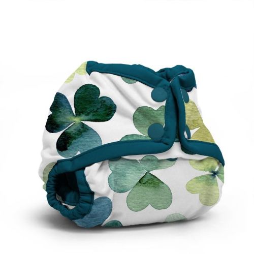 Kanga Care Rumparooz Double Leg Gusset Reusable Cloth Diaper Cover Newborn Snap | Clover Green 4-15 lbs