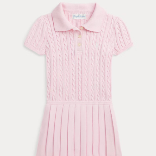 Mini-Cable Polo Sweater Dress