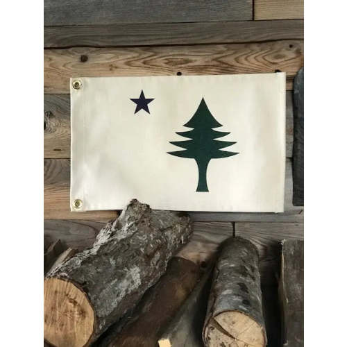 Canvas Maine Flag