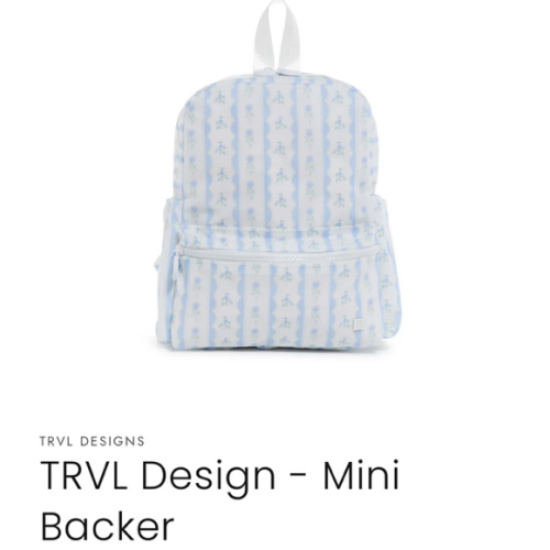 TRVL Design - Mini Backer - Ribbon Floral Blue - Sweet E's Children's Boutique