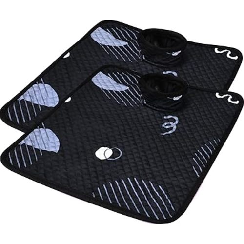Car Seat Protector for Potty Training, 2 Pack Waterproof CarSeat Liner Toilet Training for Baby Infant Toddler, Dry Seat Piddle Pads Cover for Strollers (Geometric Black)