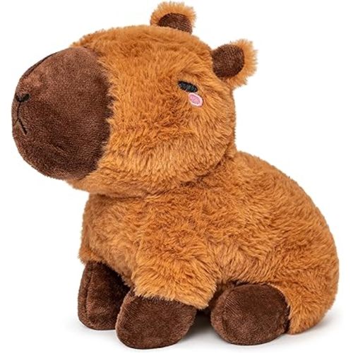 Happy Fuel Capybara Microwavable & Weighted Stuffed Animals -1.5 Lbs Unscented Heating Pad for Period Cramps Pain Relief and Anxiety, Cute Capybara Plush Toys Gifts for Women Girls Adults and Kids