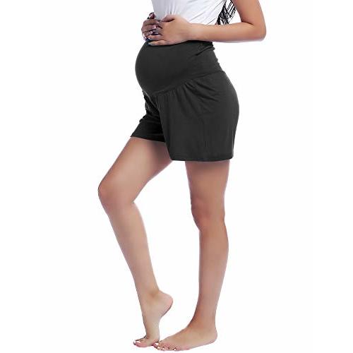 Joyaria Bamboo Viscose Cooling Maternity Pajama Shorts,Maternity Clothes | Buttery-Soft Feel,Naturally Cool Comfort,Breathable Fabric,Bump-Friendly Fit,Flexible Stretch