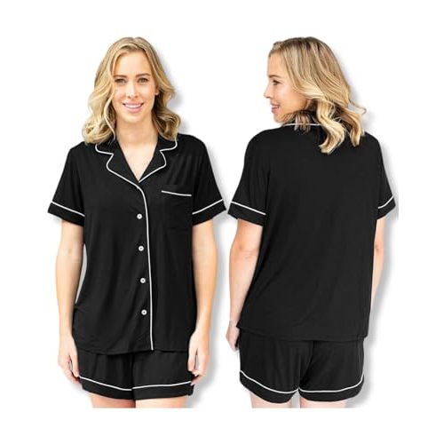 Kindred Bravely Clea Maternity Pajamas & Postpartum Lounge Sets for Women, Short Sleeve Nursing Pajamas