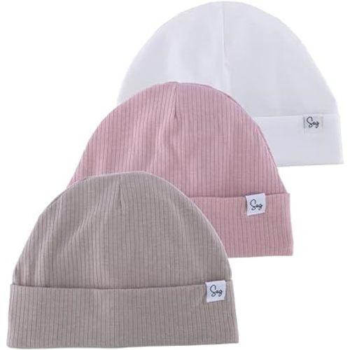 Jersey Beanie Hat for Newborn Baby Boys Girls Silky Satin Lined Hats Bonnet Toddler Infant Little Kids Beanies Caps