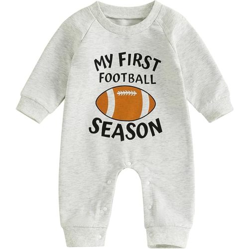 BemeyourBBs Newborn Baby Boy Fall Winter Clothes Long Sleeve Romper Jumpsuit Cute Infant One Piece Outfit