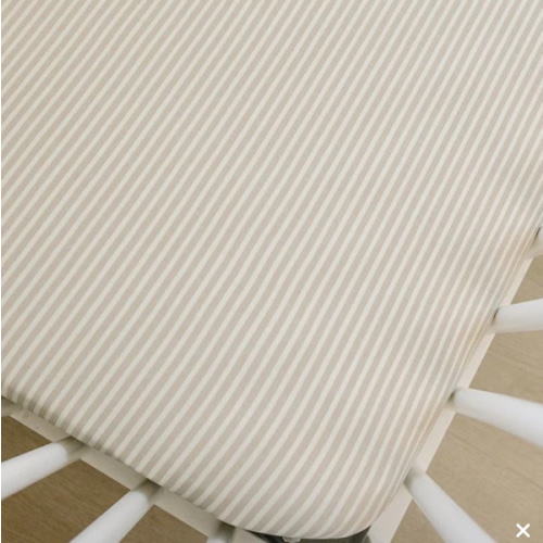 Taupe Stripe Ribbed Bamboo Stretch Crib Sheet