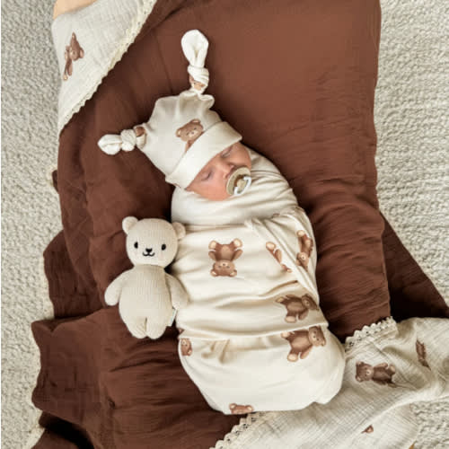 Swaddle Set | Teddies – Little and Fern