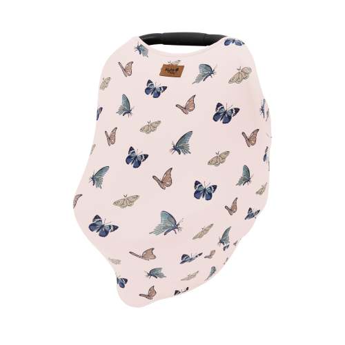 Bamboo Car Seat Cover in Blush Butterfly | Kyte Baby