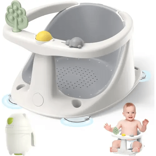 Baby Bath Seat: Infant Bath Seats for Babies Sitting Up - Toddler Bath Seat for Babies 6 Months & Up Baby Bathtub Seat with Non-Slip Suction Cups Baby Bath Tub Chair for Shower