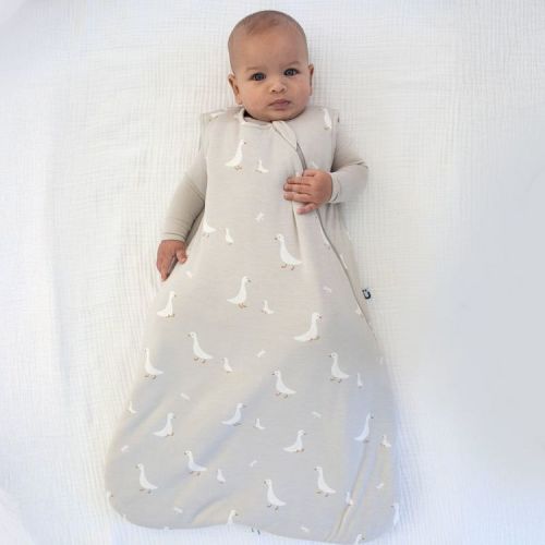 günamüna® Baby Bamboo Rayon with DIAPER-ZiPPER Sleep Bag 1.0 TOG - Goose - 9-12 Months