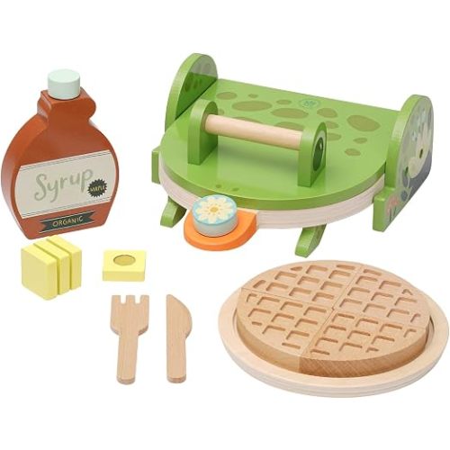Manhattan Toy Ribbit Waffle Maker Toddler & Kids Pretend Play Cooking Toy Set