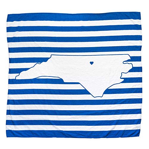 Twig & Bale Durham North Carolina Duke Baby Blanket Organic Cotton Muslin Swaddle Blanket - 47" x 43" - Fans of Duke Baby Gift for Boys Girls Newborn Receiving Blanket