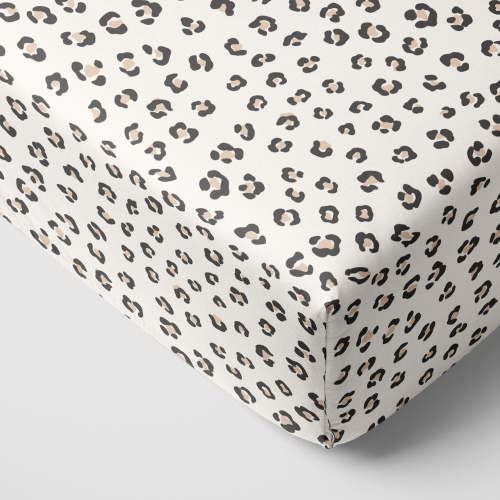 Luxe Leopard Fitted Crib Sheet | Little Sleepies