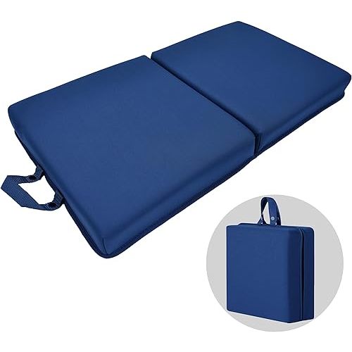Bath Kneeler Pad, Extra Thick Kneeling Pad, Garden Kneeling pad for Women, Water Resistant Memory Foam Cushioning for Yoga, Bathing, Physical Therapy, Prayer Pillow, Dark Blue, Large