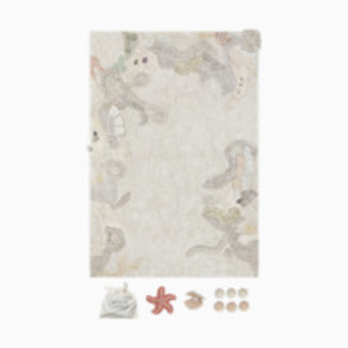 Lorena Canals Seabed Washable Play Rug - Natural, 4' 7" X 6' 7"