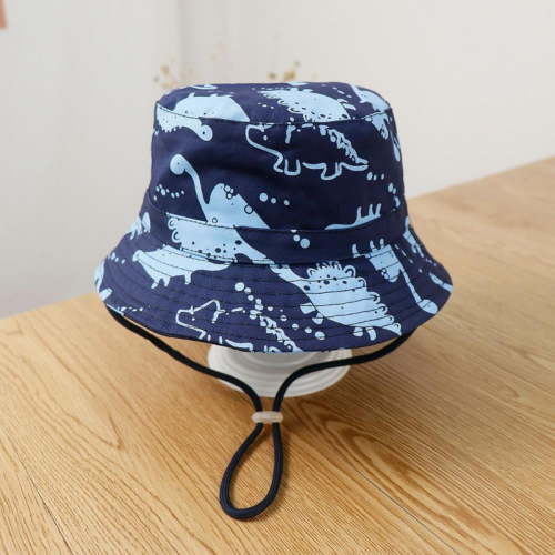 Kids Boys Summer Outdoor Bucket Hats 1-4T, Toddler Cartoon Dinosuar Beach Caps, Children's Sunhat Fisherman Sun Hats