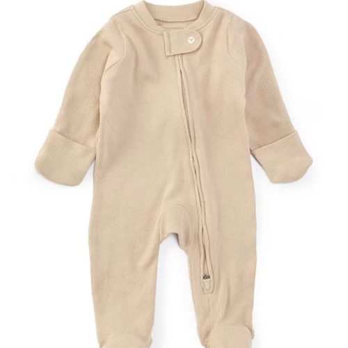 Burt's Bees Baby Long-Sleeve Organic Cotton Solid Footie Coverall