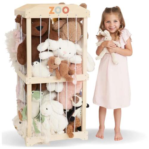 Zicoto Wooden Stuffed Animal Storage for Kids