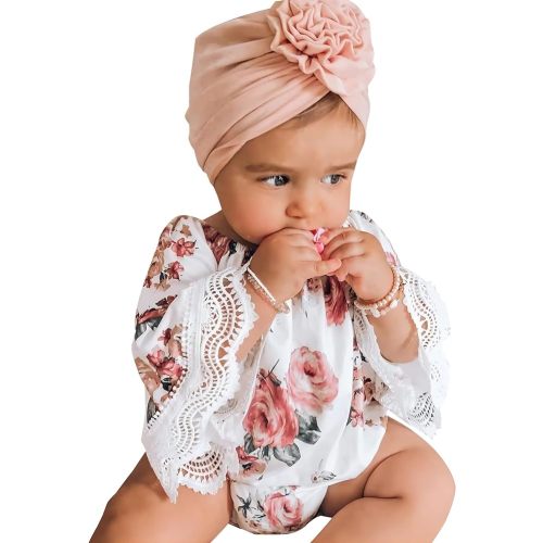 SIZE: 0-3 MONTHS Pretty Floral Printed Baby Romper