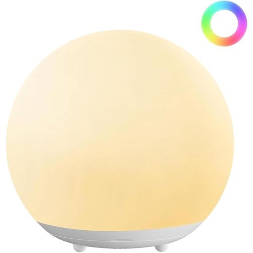 Baby Night Light, Rechargeable Touch Control Night Light with Stepless Dimming & 7 RGB Color Change, Soft Portable Kids Egg Light with 30/60 Mins Auto Off for Bedside, Breastfeeding