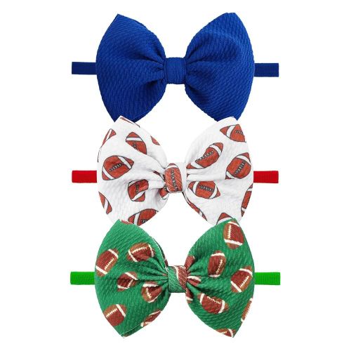 Baby Girl Football Outfit Headbands for Girls Hair Bows Super Bowl Hair Accessories for Sports Parties Football Baby Clothes