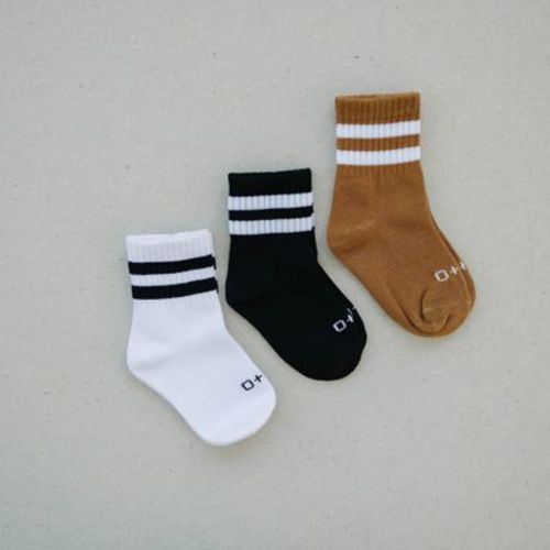 Kids Crew Socks 3 Pack - Olive + Scout