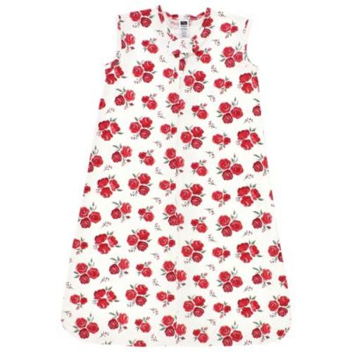 Hudson Baby Infant Girl Cotton Sleeveless Wearable Sleeping Bag, Sack, Blanket, Red Rose, 0-6 Months