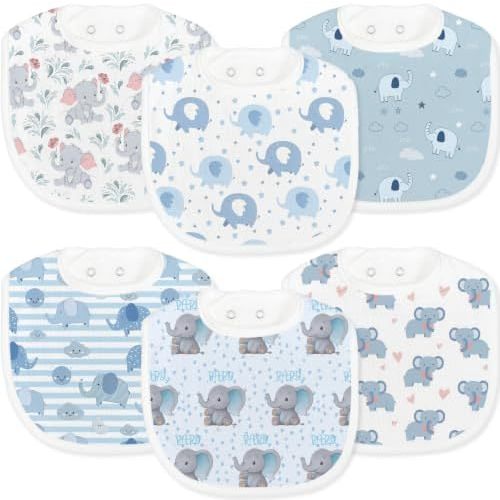 Baby Bibs for Baby Boys Girls 6-Pack