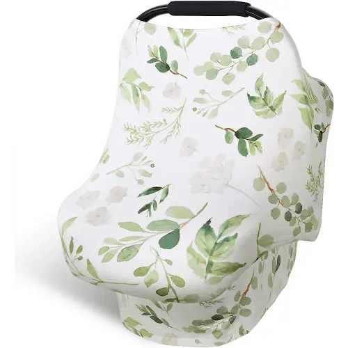 Nursing Cover Breastfeeding Scarf, Car Seat Covers for Babies Infant Carseat Canopy, Stretchy Soft Breathable Multi-Use Cover Ups for Stroller High Chair Shopping Cart, Baby Essentials for Summer