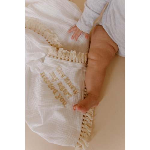 God Knew My Heart Needed You Tassel Swaddle Blanket – OUR HOUSE ABOVE