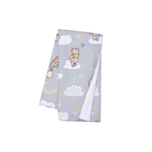 Disney Baby Hunny Bear Winnie the Pooh Soft Faux Shearling Baby Blanket