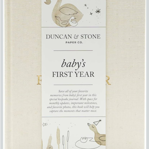 Baby First Year Book - Heirloom Keepsake Baby Memory Book to Record Important Milestones, Favorite Photos & More - Pregnancy Books (Cream,112 Pages)