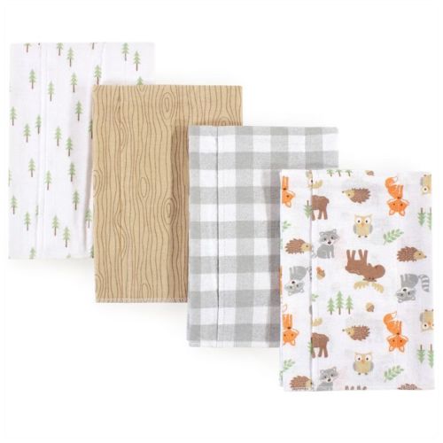 Hudson Baby 4-Pack Woodland Burp Cloth Set in BeigeHudson Baby 4-Pack Woodland Burp Cloth Set in Beige