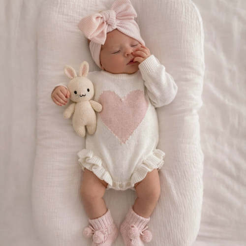 PINK HEART FRILL LEG ROMPER