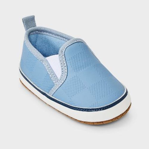Baby Boys' Checkered Slip-On Boat Shoes - Cloud Island™ Blue 3-6M