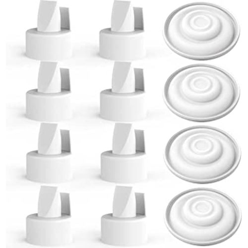 [12-Count] Papablic Pump Parts Compatible with Spectra S1, S2 and 9 Plus, Incl 8-Count Duckbill Valves for Spectra and Medela Pump in Style, 4-Count Silicone Membrane for Spectra Backflow Protector