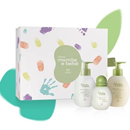natura - Mamãe e Bebê Deluxe Gift Set - Baby Moisturizer, Cologne & Liquid Soap - 100% Vegan - Natural Origin - All Skin Types - Cruelty Free - Brazilian Beauty - Baby Essentials (3 Baby Products)