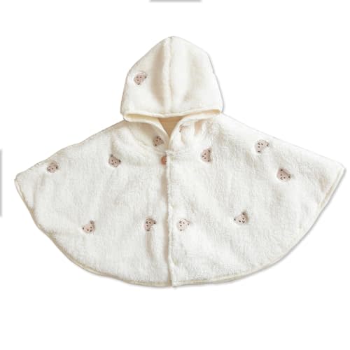 Warm Baby Hooded Cloak,Toddler Poncho Cape Shawl Snowsuit Winter Outfit Snow Jacket Coat for Boys Girls 1-3 Years