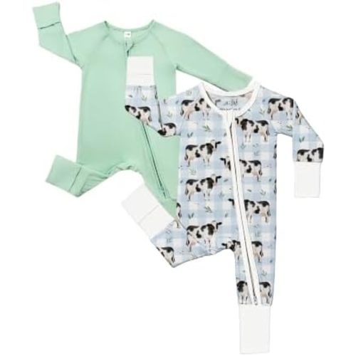 Bow Dream Bamboo Rayon Baby Pajamas Sleepers Newborn Rompers Infant Outfit