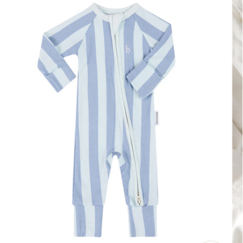 SoftLuv Onesie - Blue Jay Stripe
